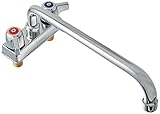 Krowne Metal 11412L Replacement Faucet for Bar Sinks Deck Mount, Fits 22" Sinks, 12" Spout