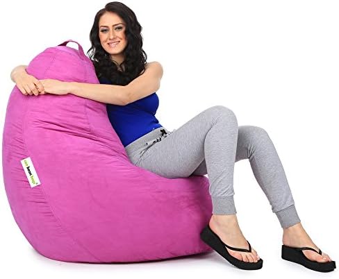Can bean bags Suede XXL Bean Bag Cover Without Beans - Light Purple