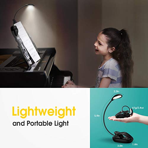 image for TOPELEK Reading Light, 8 LED Book Light with 3 Colors, 12 Brightness, 