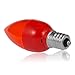 JandCase Red LED Light Bulb, C7 LED Bulb, 2 watt, E12 Candelabra Base,Transparent Night Light,Tiny Bulbs for Holiday Decoration, Christmas Strings, Salt Lamp, Porch, 4 Pack
