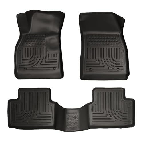 Husky Liners - Weatherbeater Floor Mats | Fits 2013-2015 Chevrolet Malibu, 2016 Chevrolet Malibu Limited | Front & 2nd Row, 3 pcs. | Black - 98191