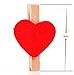 Heart-Shaped Wooden Clothespins, 3cm x 2cm, 50 Pack, Mini Decorative Clips for Photos, Crafts, Wedding