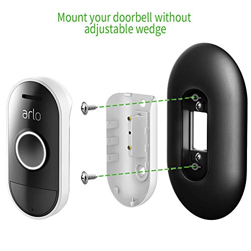 Arlo Doorbell Wall Plate, Aotnex Wall Mounting Plate Accessories for Arlo Audio Doorbell to Keep an Easy Installation and Clean Look (Black)