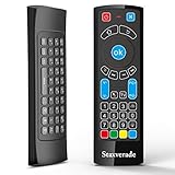 Staxverade 3 in 1 Bluetooth Remote Control Compatible with Amazon Fire TV/Stick /Android TV/Box/Windows/Raspberry pi 3-Universal Bluetooth Infrared Remote with Backlit Qwerty Keyboard