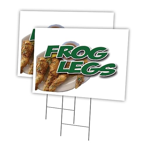 Frog Legs 2 Pack of 18" x 24" Yard Sign & Stake | Advertise Your Business | Sta…