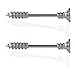 Ruifan 316L Stainless Steel Screw Bar Nipple Barbell Ring Body Piercing 14G 8PCS - Mix Color