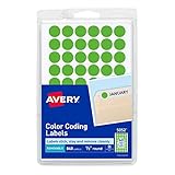 Avery Removable Color Coding Labels, 0.5 Inches, Round, Pack of 840 (05052)