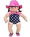 Sophia's Polka Dot Bathing Suit Set for 15'' Dolls, Navy/Pink
