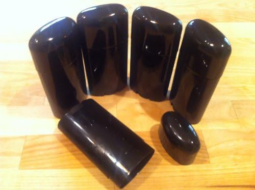 Deodorant Containers, 5 Empty Black - Make Your Own Deoderant, Heel Balm 2.5 Oz by Oils2Health