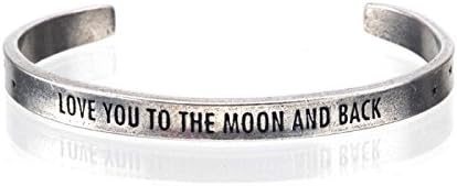 LOVE YOU TO THE MOON AND BACK QUOTABLE CUFF BRACELET