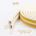 fowong D Weather Stripping White - 2 Seals, 3/8