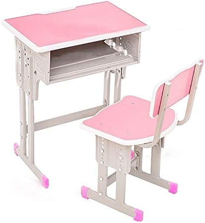 子ども用テーブル椅子セット キッズ調査表子供の高さ調節子供の机と椅子セットのためのボーイズガールズワークステーション 子供用テーブルチェアセット 色 ピンク サイズ 60x40x18cm Bahramradan Com