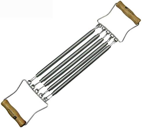 KGXG Chest Expanders Traditional Adjustable 5-Springs Wooden Handle, Upper Body Muscle Exerciser Fat Loss Fitness Gym Household Office