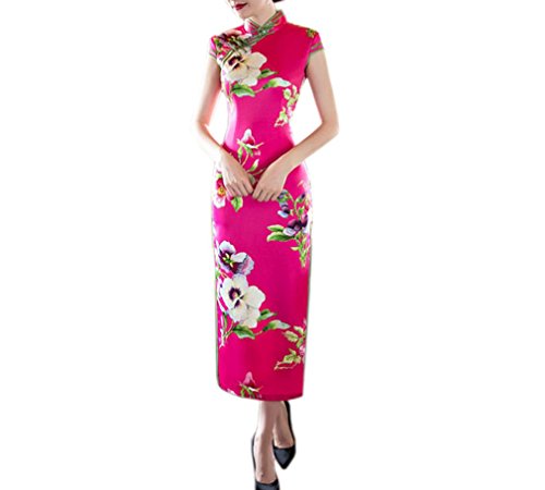 XueXian(TM) Women's Summer Chinese Cheongsam Long Qipao Dress Evening Gown