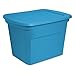 Sterilite 17314308 18 gallon/68 Liter Tote, Blue Aquarium, 8-Pack