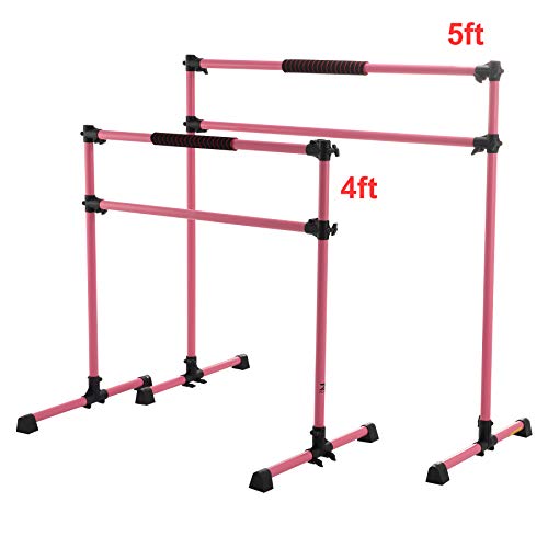 ZELUS Portable Ballet Barre for Home Gym Freestanding Dance Exercise
