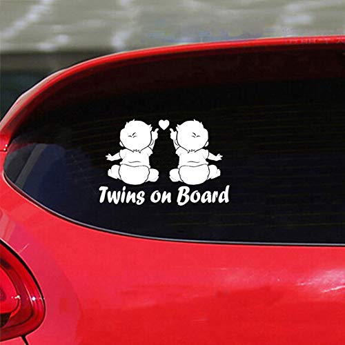 Car Vehicle Products Twins Baby On Board Car Sticker Decals for Automotive Vinyl Stickers for Cars Styling Auto Autocolantes - Thumbnail 3