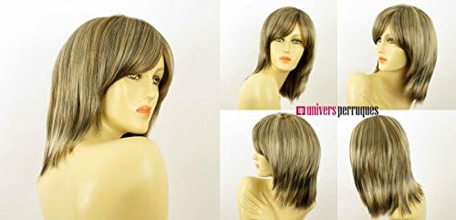 WIG UNIVERS Axelle 115613h4 Medium-length, Smooth, Highlighted Woman's Wig In Light Copper Blonde And Chocolate