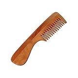Handcrafted Neem Wood Comb - Anti Dandruff, Non-Static and Eco-friendly- Great for Scalp and Hair health -7