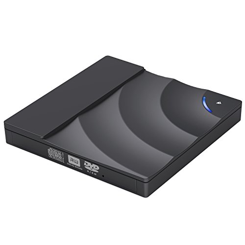 External CD Drive, OUDEKAY USB 3.0 Ultra Slim Touch Control Portable CD DVD +/-RW Drive Slim DVD/CD Rom Rewriter Burner Writer, High Speed Data Transfer for Laptop Support Desktop Macbook Air Pro/Air