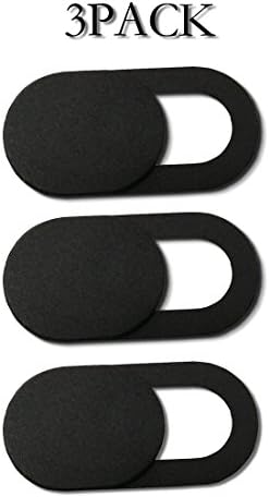 Webcam Cover by HONMAX, 3 Pack 0.03in Ultra-Thin PC Web Camera Cover for MacBook Air Pro, Laptop, Mac, PC, Surfaces Pro, iPhone, Protect Your Privacy and security (black 3)