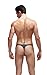 COSOMALL Men's Sexy Thongs Low Rise Underwear Ice Silk Briefs (L, Gray)