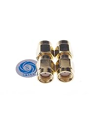 SMAKN 2pcs RP SMA macho a RP SMA macho Plug en serie RF Coaxial adaptador de conector
