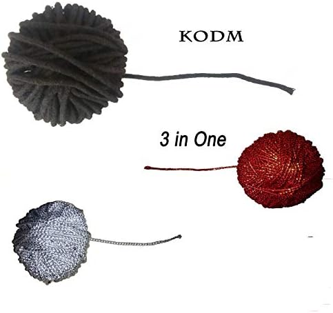 KODM Cotton Kalwa Raksha Sutra Thread with 1mm Thickness, 12m (Black, KODM5)
