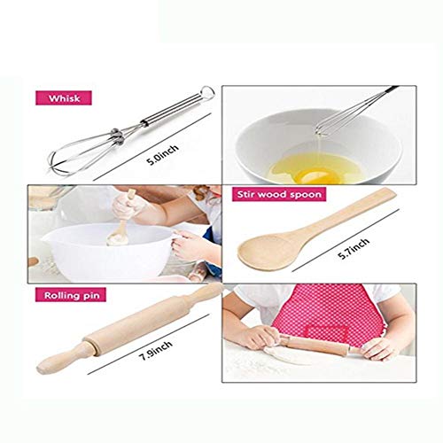 image for Per 6pcs Kids Baking Set, Children Bakeware Kit Include Apron,Oven Glo