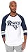 NFL Ultra Game Men's T-Shirt Raglan Baseball 3/4 Long Sleeve Tee Shirt, White, ,