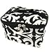 World Traveler Black White Damask Cosmetic Makeup Case