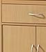HODEDAH IMPORT Microwave Cart with One Drawer, Two Doors, and Shelf for Storage, Beech