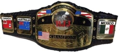 Woldorf USA Championship Commemorative Wrestling Belt - Real Intercontinental Replica Title - Universal United States Heavyweight and BJJ Championship Belt - Gold and Black Adult Size