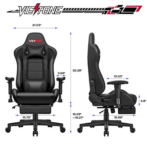 VICTONE Ergonomic Gaming Chair Computer Gaming Chair Reclining Racing