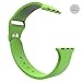 iXCC [3 Pieces] 38mm Apple Watch Band Soft Silicone Sport Style Series 2 Series 1 Men Women [2 Lengths] Large/Small Wrist Strap Replacement - Green