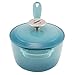 Zelancio Enameled 2-Quart Cast Iron Sauce Pan, Pot with Lid. Perfect as a Bean Pot, Spaghetti Sauce Pot, Barbecue Sauce Pot, or Pasta Sauce Pot, Teal