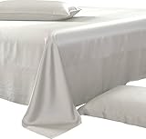 Soft Silker Luxury Silk Sheets Sets 100% Mulberry Silk Seamless,Queen Without Duvet Cover