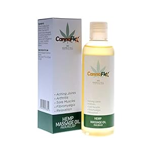 CannaFlex Hemp Massage Oil – 200ml – Ideal for Pain Relief from – Aching Joints – Sore Muscles