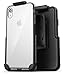 Encased iPhone XR Clear Case with Belt Clip (Reveal Series) Slim-fit Protective Bumper Cover with Rotating Holster (Reinforced Edge Protection)