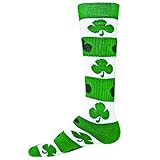 Red Lion Blarney Knee High Athletic Socks ( White / Kelly Green / Dark Green - Large )