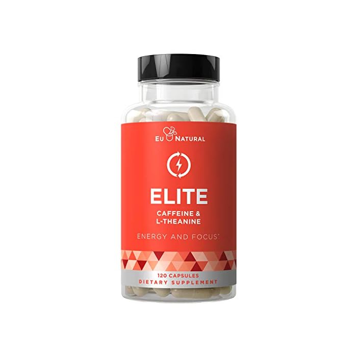 Elite Caffeine with L-Theanine – Jitter-Free Focused Energy Pills – Natural Nootropic Stack for Smart Cognitive…