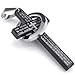 KONOV Stainless Steel Mens Womens Prayer Ring Cross Pendant Necklace, Black, 24 inch Chain