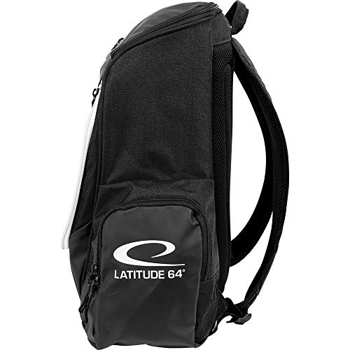 Latitude 64 Core Disc Golf Backpack - Holds Up to 20 Discs - Lightweight and Compact Disc Golf Backpack (Black) - Thumbnail 4