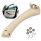QUIOSS Right Side Inner Door Panel Handle Pull Trim Cover for BMW E90 3-Series Sedan Beige