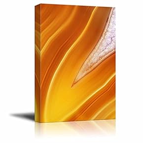 Canvas Wall Art - Abstract Agate Slice Pattern - Giclee Print Gallery Wrap Modern Home Art Ready to Hang - 12" x 18"