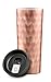 Ello Hammertime Vacuum Insulated Stainless Steel Water Bottle with Slider Lid, 18 oz, Rose Gold Hex