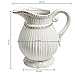 MyGift Decorative Vintage Pitcher Vase - White Ceramic Antique Style French Country Water Jug Flower Vase and Bouquet Holder