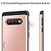 SAMONPOW Case for Galaxy S10 Plus Case Hybrid Galaxy S10 Plus Wallet Case Dual Layer Protective Shell Hard PC Soft TPU Bumper Credit Cards Slot Cover for 2019 Galaxy S10 Plus 6.4 inch Rose Gold
