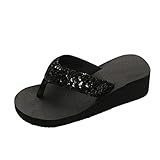 Flip flops,Women's Sequins Anti-Slip Sandals