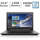 Lenovo Ideapad 310 15.6" HD LED-backlit High Performance Laptop, Intel Core i7-6500U Processor, 12GB Memory, 256GB SSD, DVD, WIFI, Bluetooth, HDMI, Windows 10